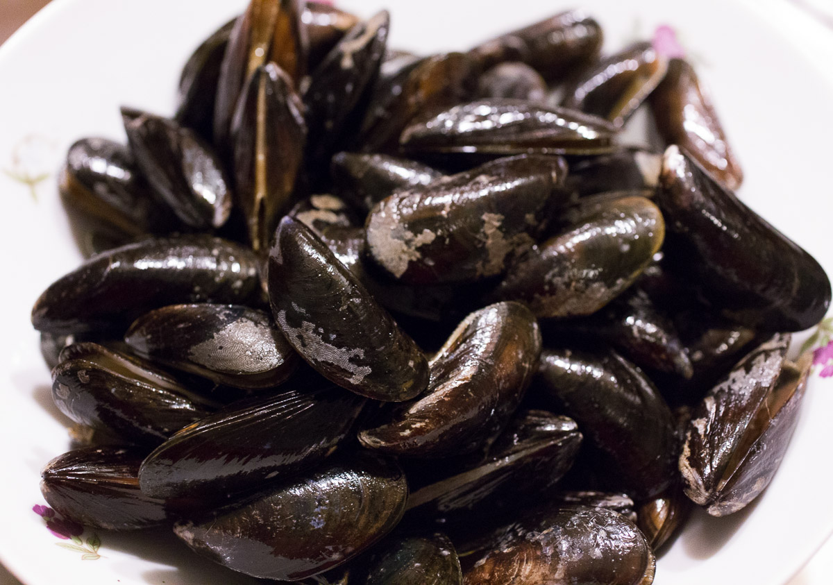 Tagliatelle with blue mussels