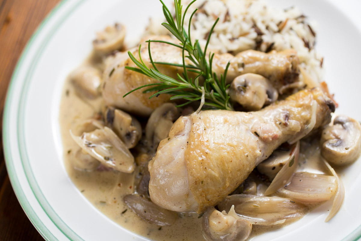 Coq au vin blanc