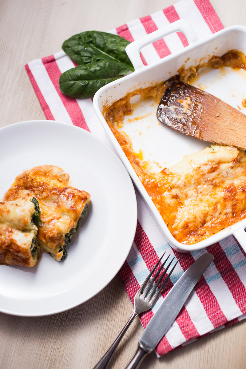 Crespelle with ricotta and spinach