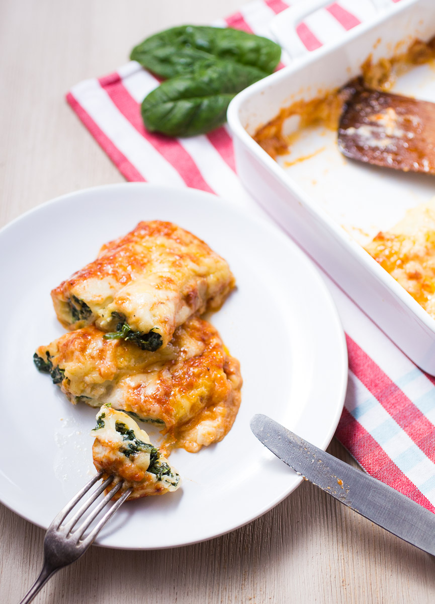 Crespelle with ricotta and spinach