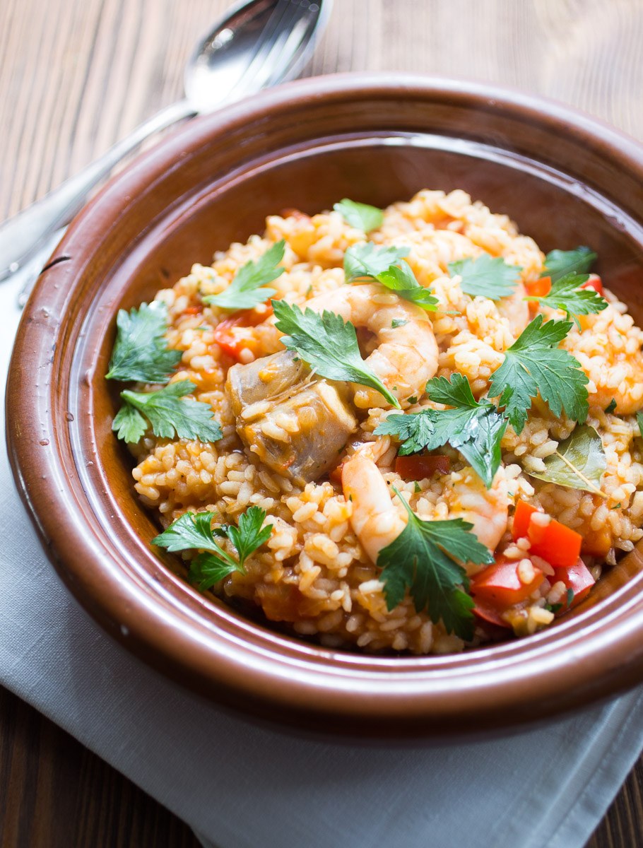 monkfish with rice