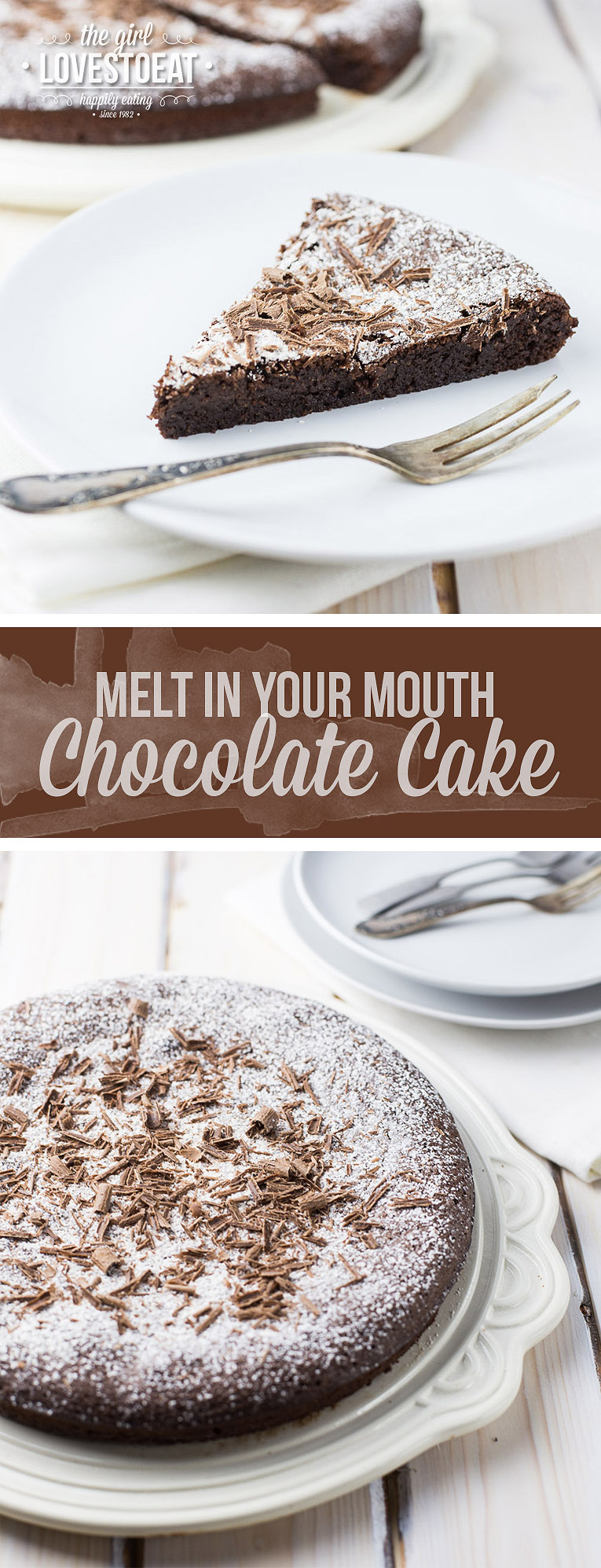 Melt in your mouth chocolate cake { thegirllovestoeat.com }