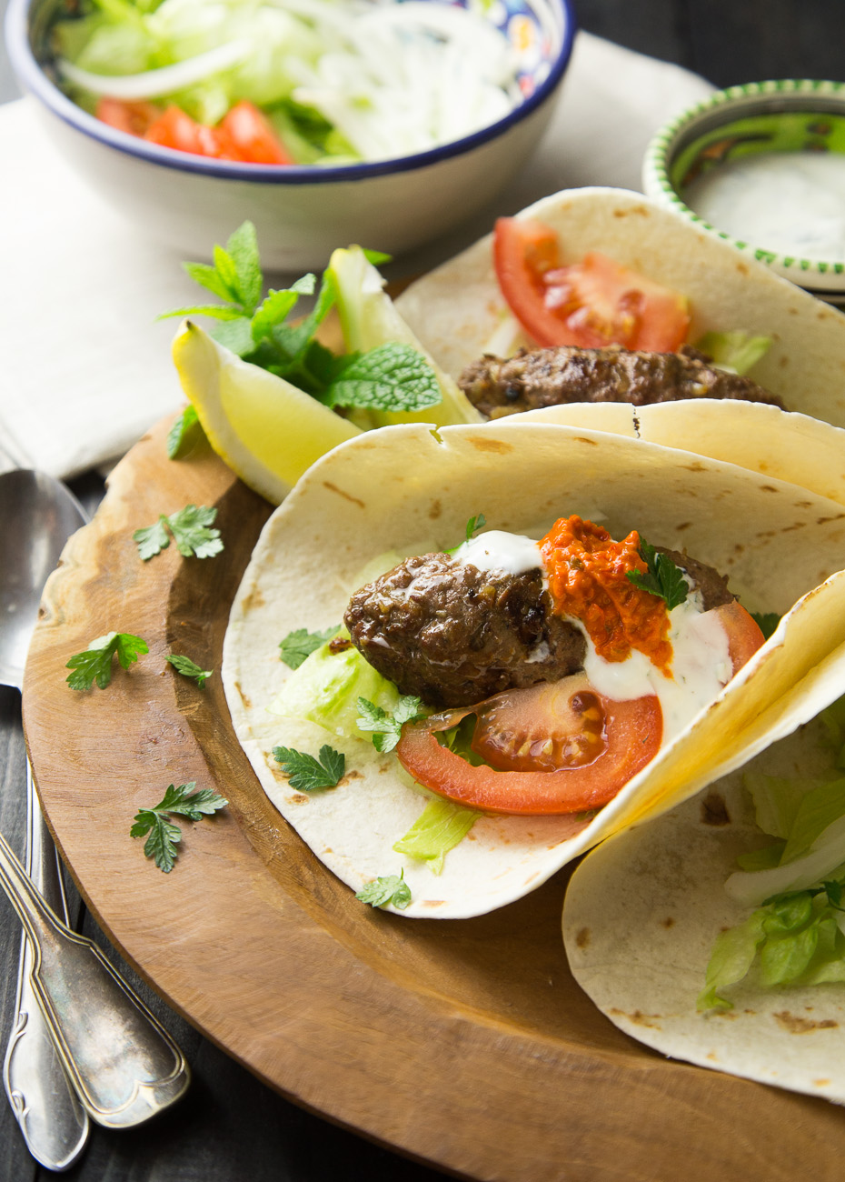 Lamb Kofta Wraps { thegirllovestoeat.com }