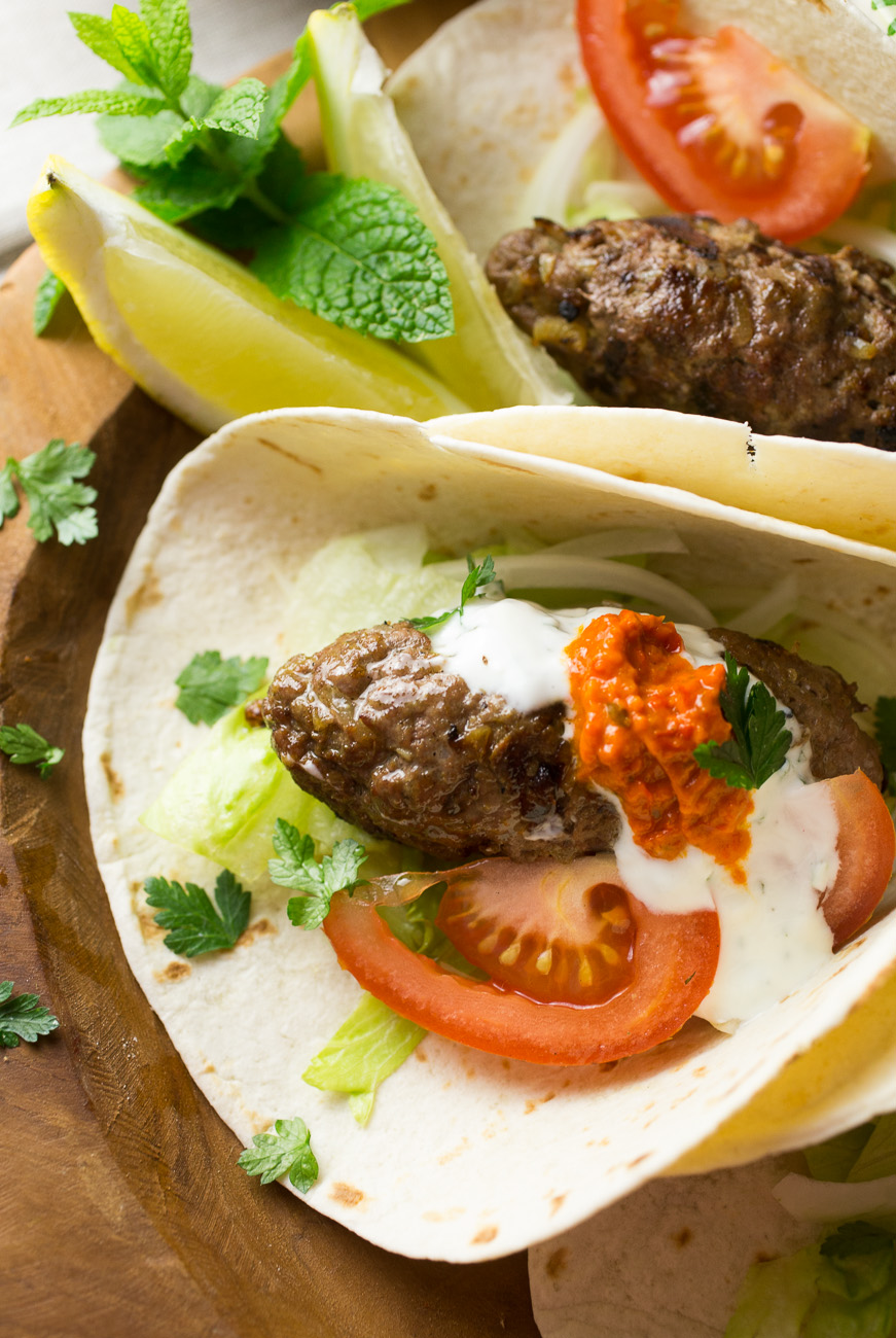 Lamb Kofta Wraps { thegirllovestoeat.com }