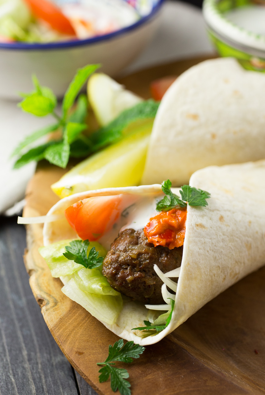 Lamb Kofta Wraps { thegirllovestoeat.com }