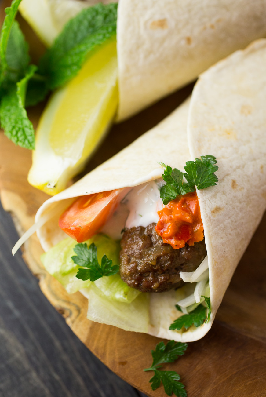 Lamb Kofta Wraps { thegirllovestoeat.com }