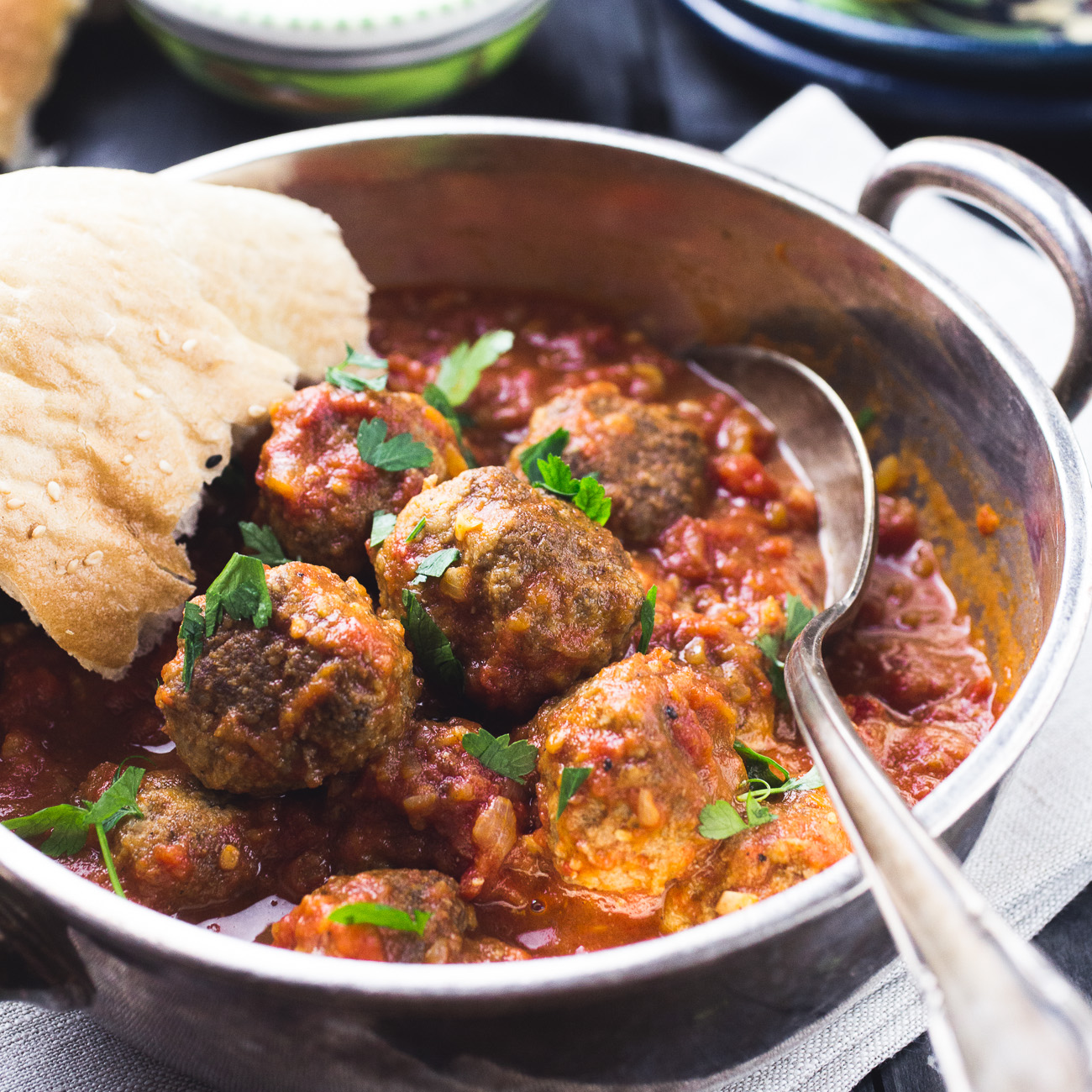 Moroccan Lamb Meatballs { thegirllovestoeat.com }