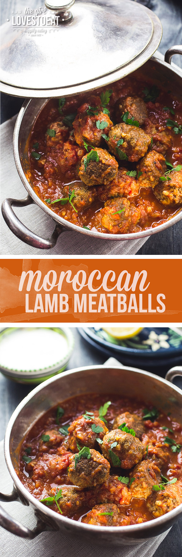 Moroccan Lamb Meatballs { thegirllovestoeat.com }