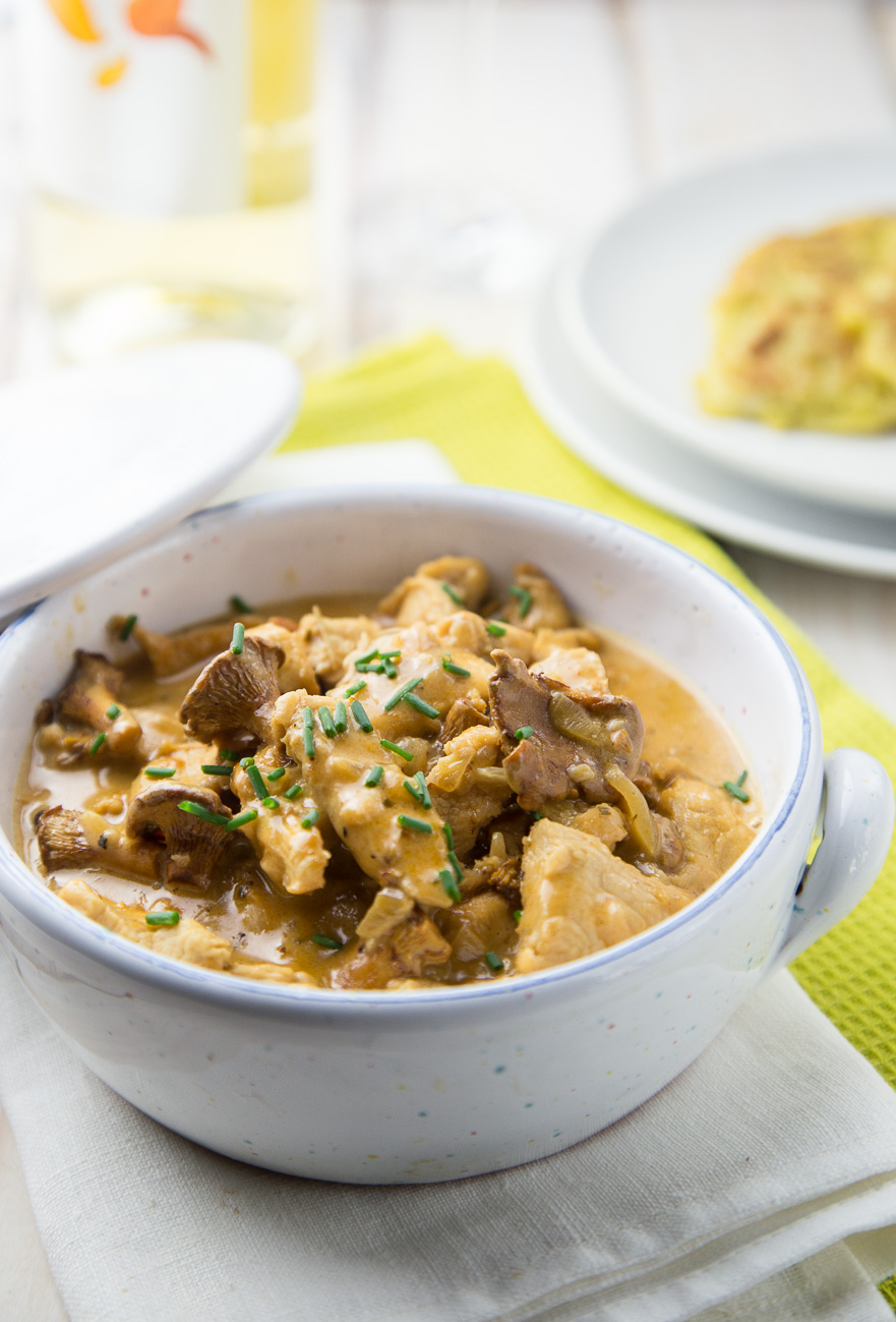 Geschnetzeltes with Chanterelle Mushrooms { thegirllovestoeat.com }