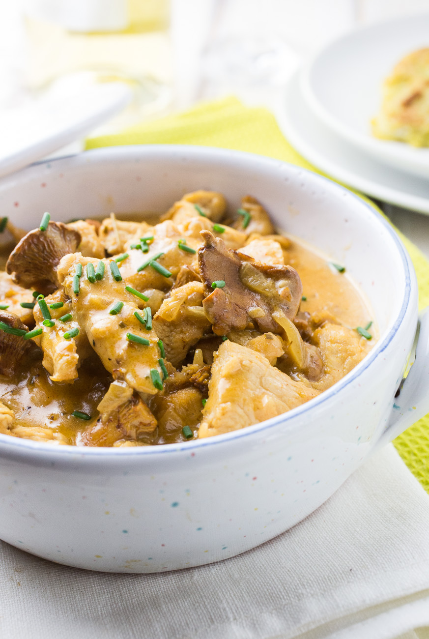 Geschnetzeltes with Chanterelle Mushrooms { thegirllovestoeat.com }