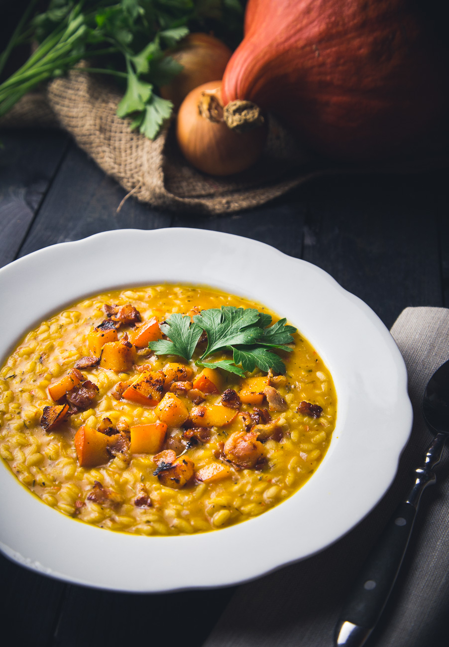 Pumpkin Risotto { thegirllovestoeat.com }