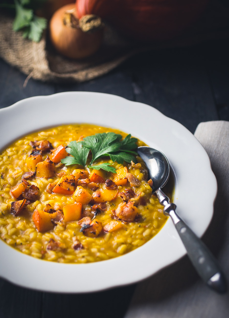 Pumpkin Risotto { thegirllovestoeat.com }