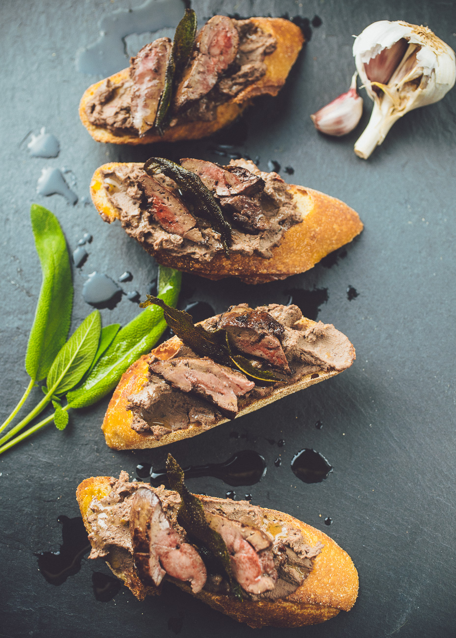 Chicken Liver Pâté Tostas { thegirllovestoeat.com }