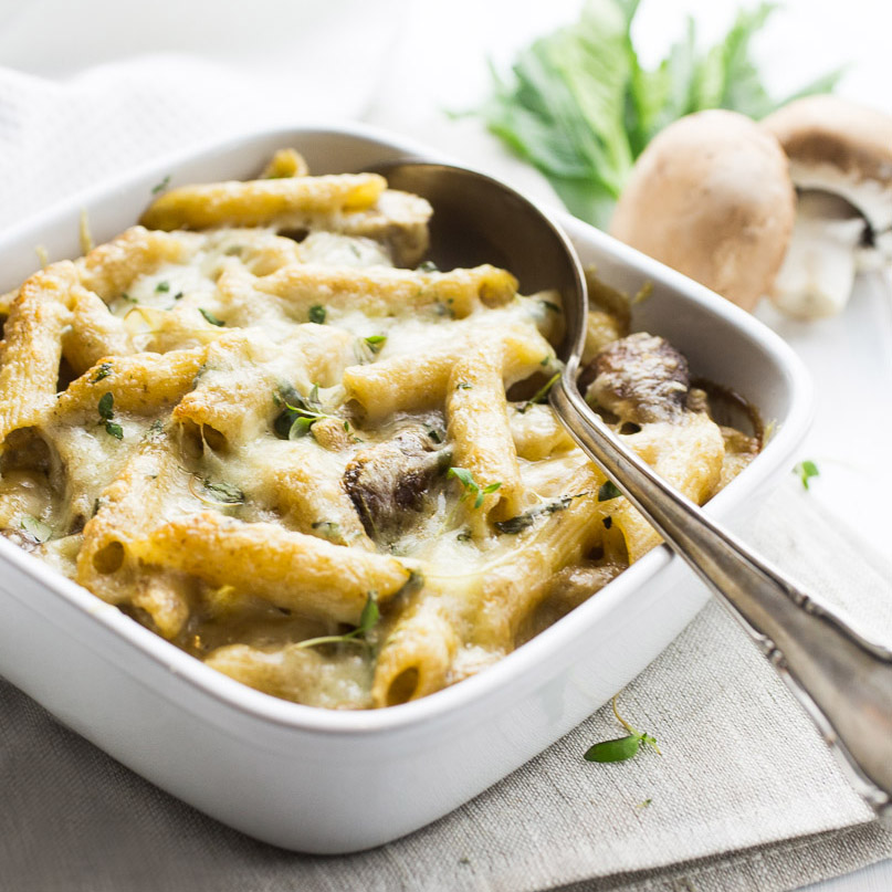 Mushroom Pasta Bake | The Girl Loves To Eat