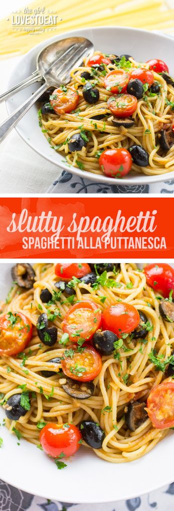 Slutty Spaghetti aka Spaghetti alla puttanesca | The Girl Loves To Eat