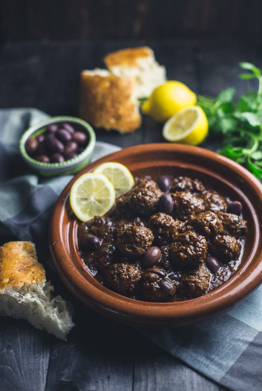 Lamb Meatballs with Lemon and Olives { thegirllovestoeat.com }