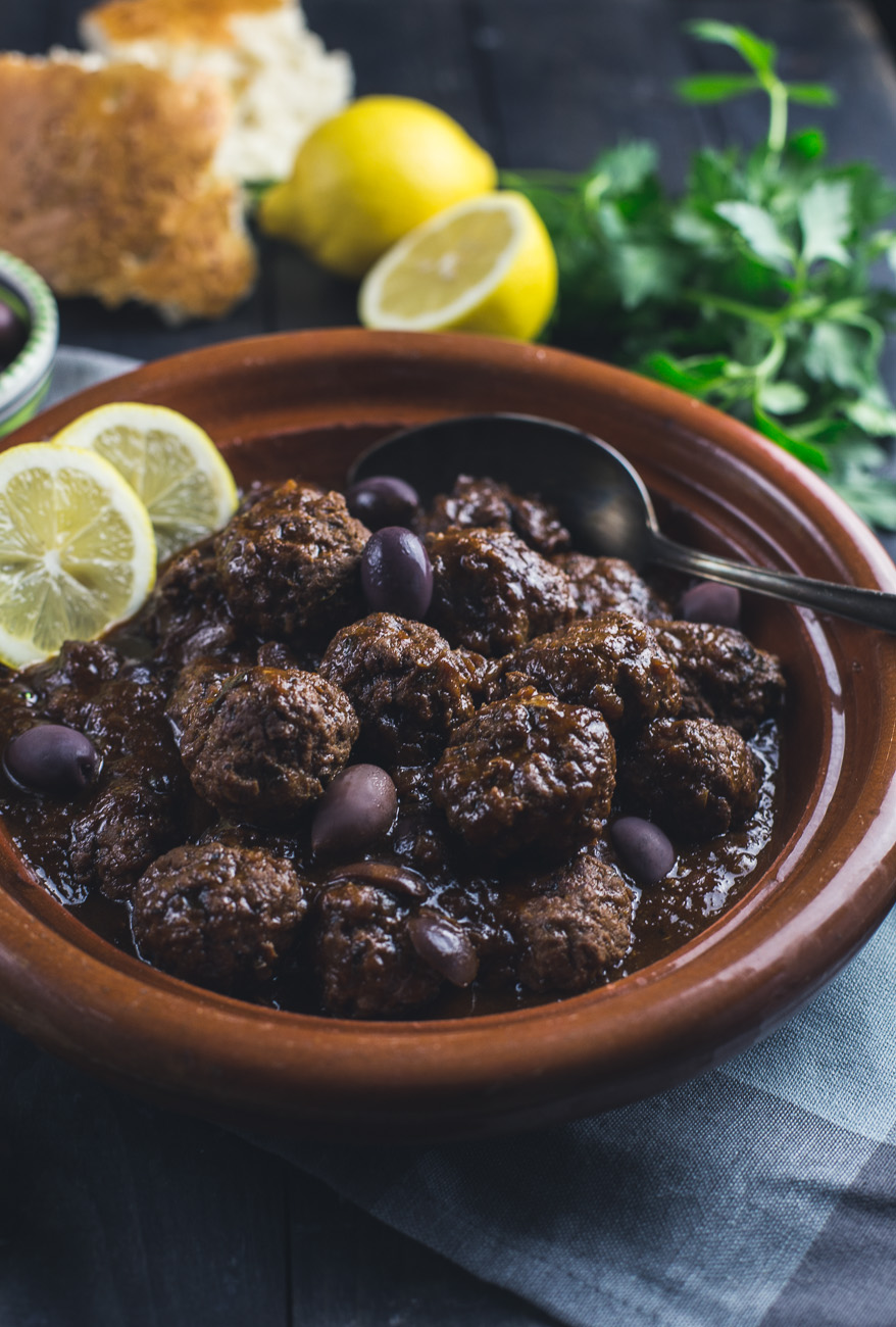 Lamb Meatballs with Lemon and Olives { thegirllovestoeat.com }