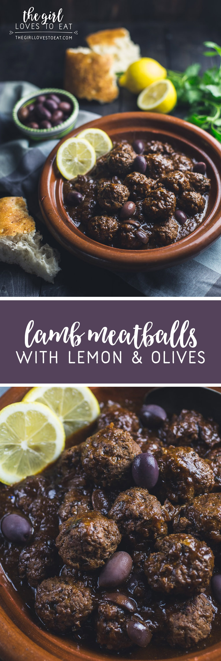 Lamb Meatballs with Lemon and Olives { thegirllovestoeat.com }
